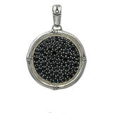 John Hardy Black Sapphire Large Bamboo Pendant in Sterling Silver