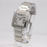 Cartier Tank Automatic Silver Dial Men's Stainless Steel Watch 2302