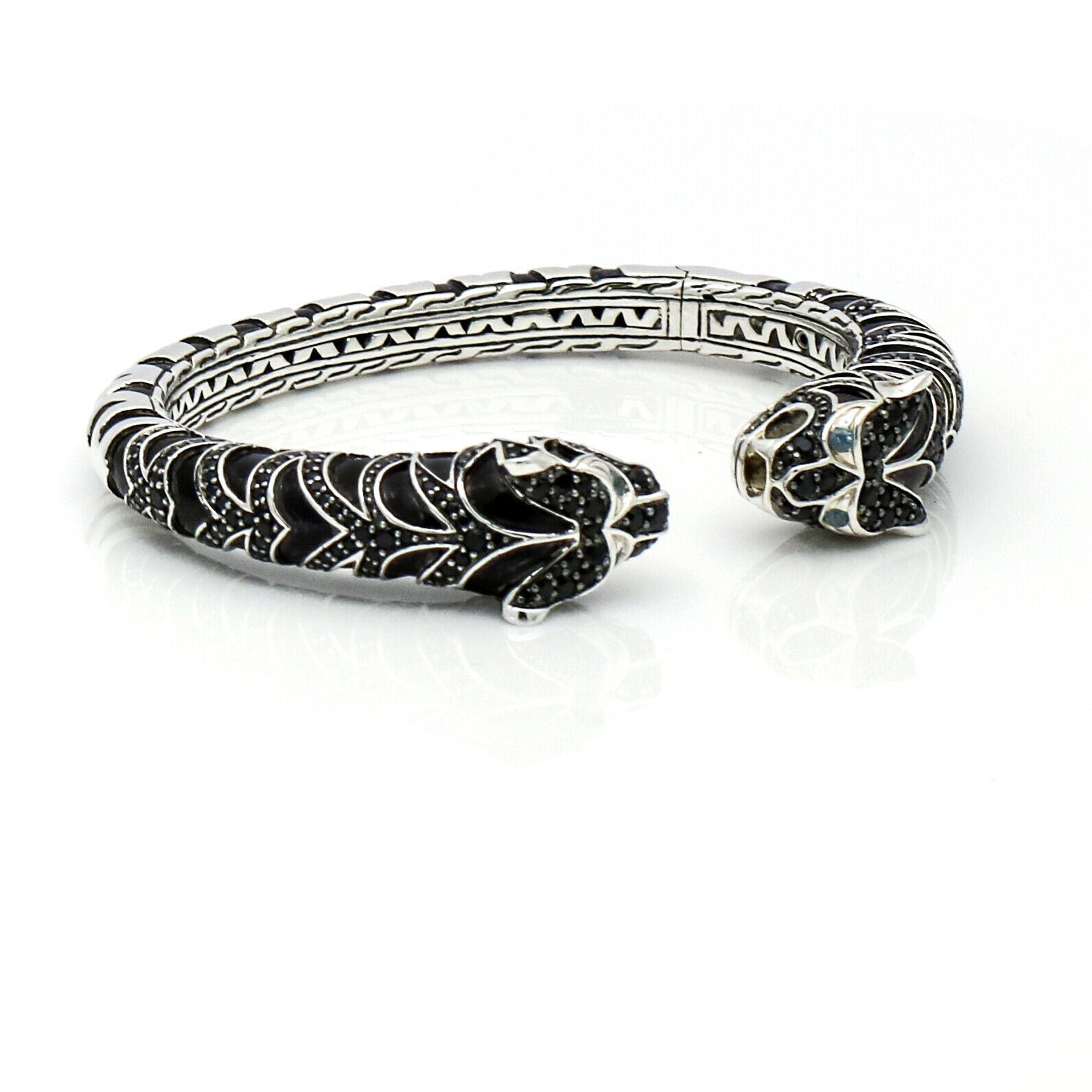 John Hardy Legends Macan Tiger Lava Kick Cuff Bracelet Sterling Silver