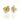 2.25 ct Diamond Leaf Earrings in 18k Yellow Gold