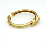 David Webb Hammered Twisted Nail Bangle Bracelet in 18k Yellow Gold