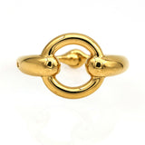 Hermes Horsebit Scarf Ring Gold Plated Brass