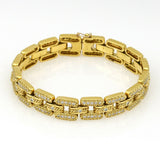 Women's Diamond Link Bracelet in 18k Yellow Gold