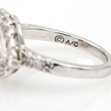 Women's Art Deco Style Diamond Navel Ring in 18k White Gold