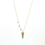 Meira T Diamond Dagger Pendant Necklace in 14k Yellow Gold