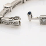 Philippe Charriol Diamond Flamme Blanche Link Bracelet 18k White Gold