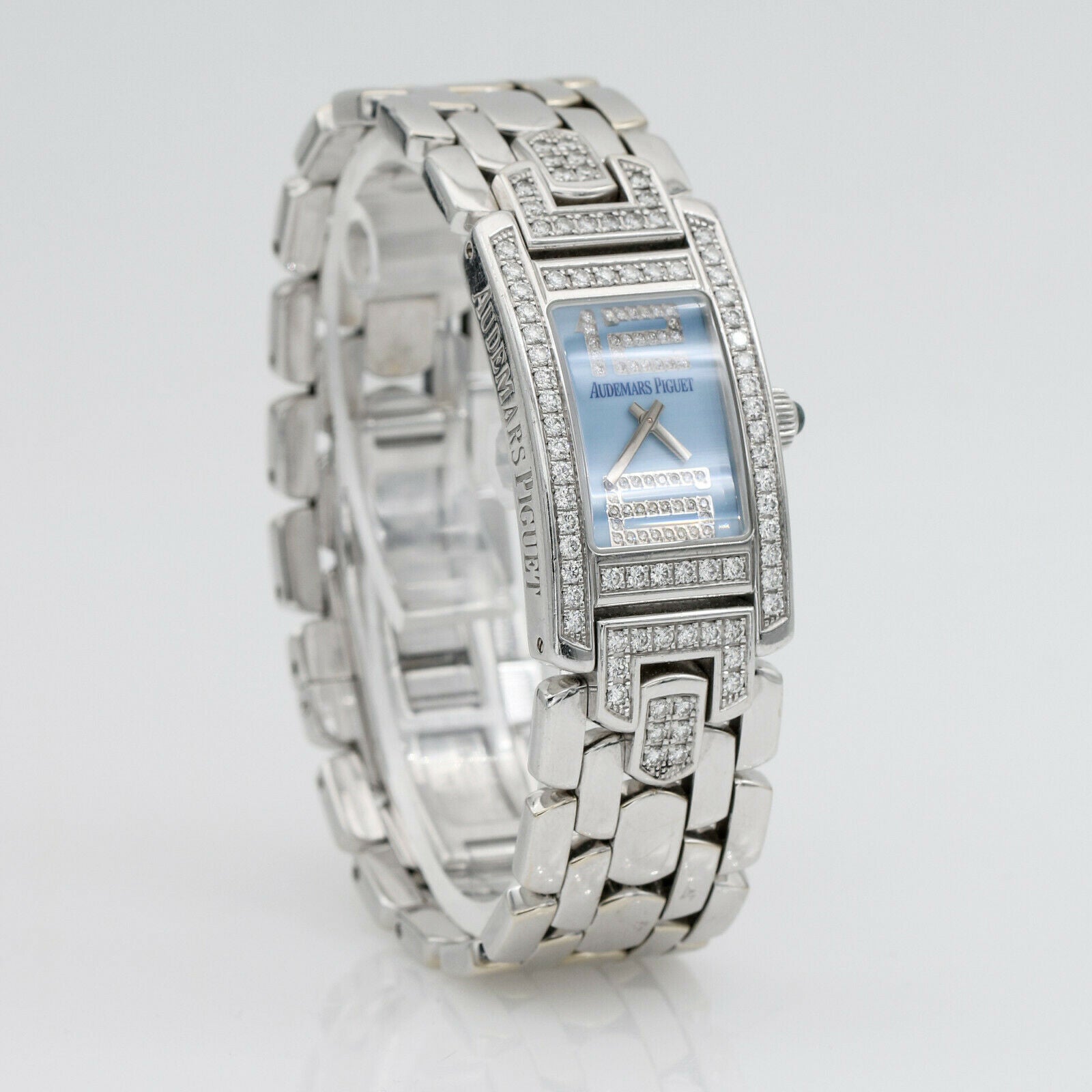 Audemars Piguet Promesse Blue Dial Diamond Watch 18k Gold 67346BC.Z.1171BC.04