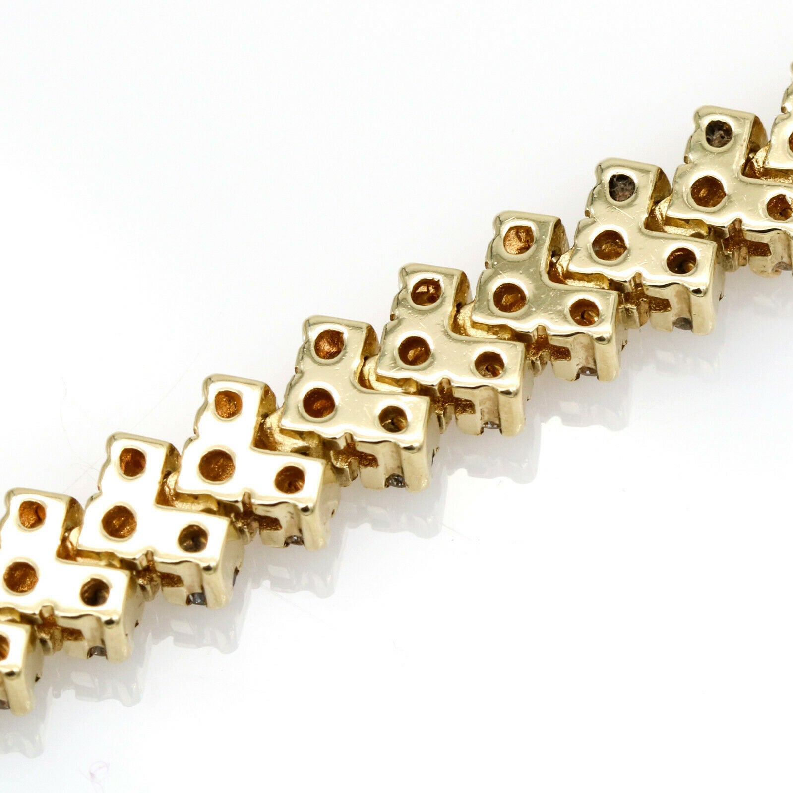 5 ct Triple-Row Diamond Tennis Bracelet in 14k Yellow Gold
