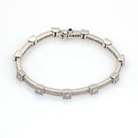 Philippe Charriol Diamond Flamme Blanche Link Bracelet 18k White Gold