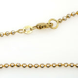 Women's Dangling Diamonds Beaded Chain Necklace in 14k Yellow and White Gold