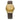 Omega 14k Yellow Gold Vintage Automatic Men's Watch with Textured Bezel Screw Ba
