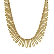Women's Graduated Fancy Link 18k Yellow Gold Choker Necklace