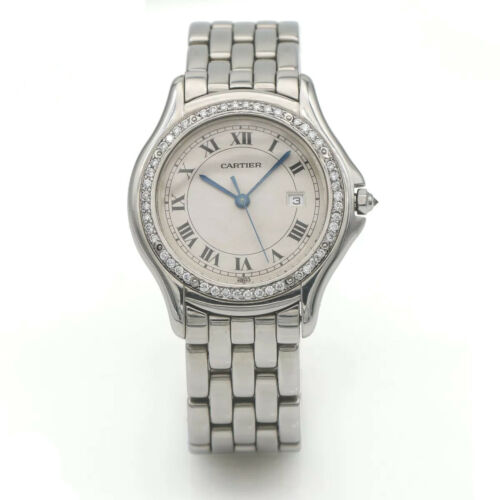 Cartier Cougar in Stainless Steel with Custom Diamond Bezel 987904