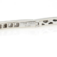 Women's Diamond Hinged Bangle Bracelet in 18k White Gold 1.36 ct tw