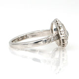 Women's Art Deco Style Diamond Navel Ring in 18k White Gold