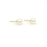 Assael Essentials Akoya Pearl Stud Earrings in 18k Yellow Gold