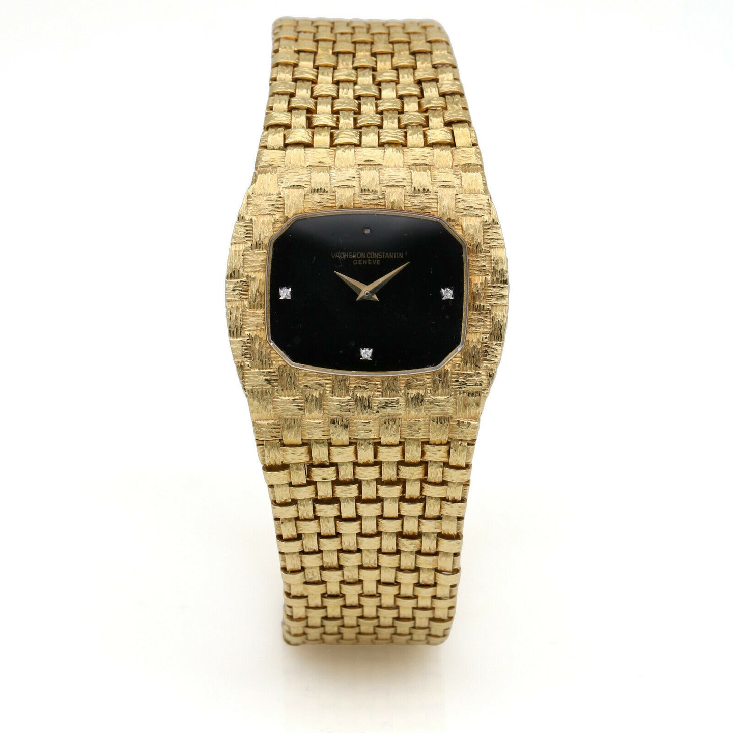 Vacheron Constantin Basket Weave Style Gold Watch