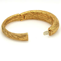Chimento Leaves Hinged Bangle Bracelet in 18k Yellow Gold