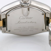 Ladies Cartier Roadster Two-Tone Stainless Steel 18k Gold Watch with Box & Strap