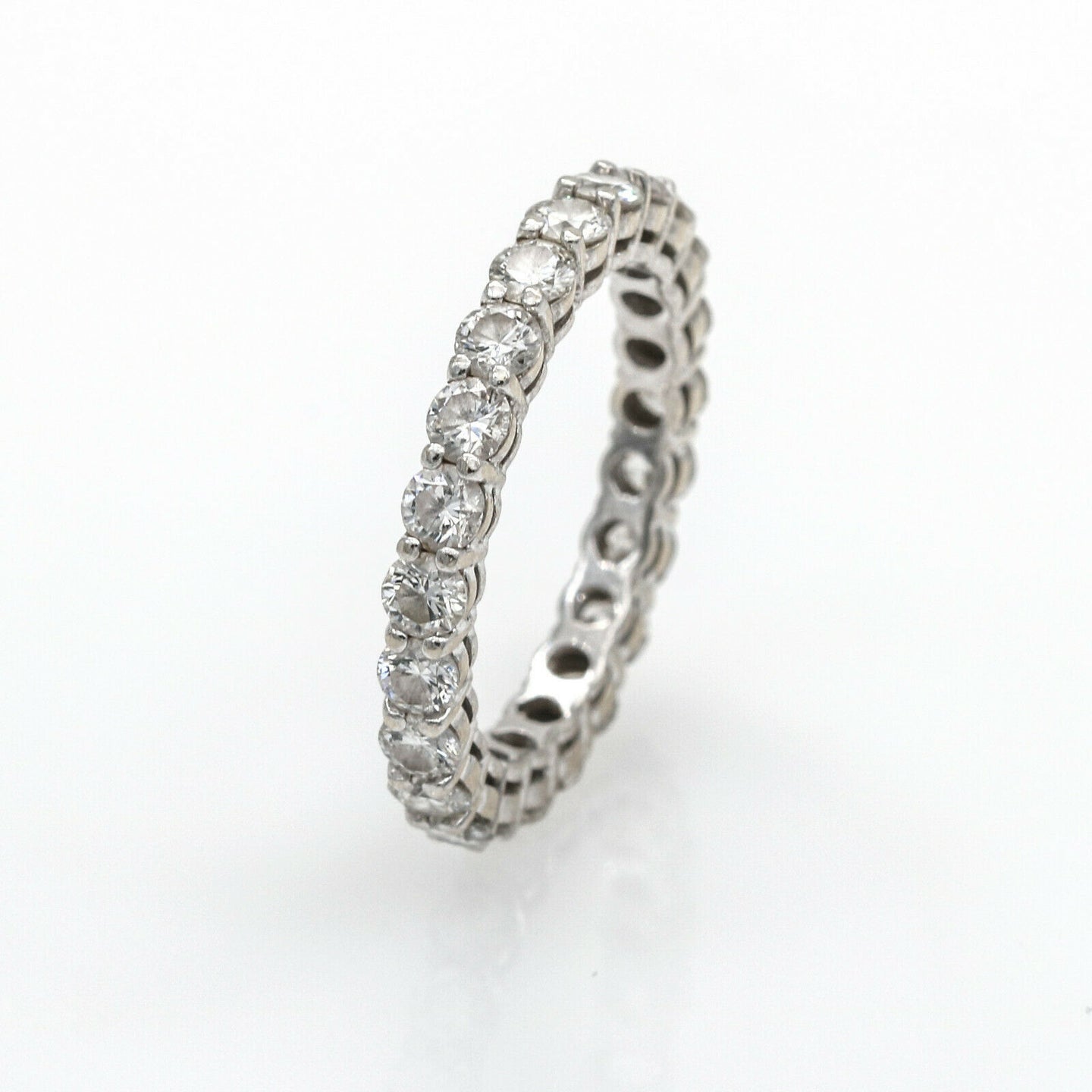 2.20 carat Diamond Eternity Band Ring in 14k White Gold