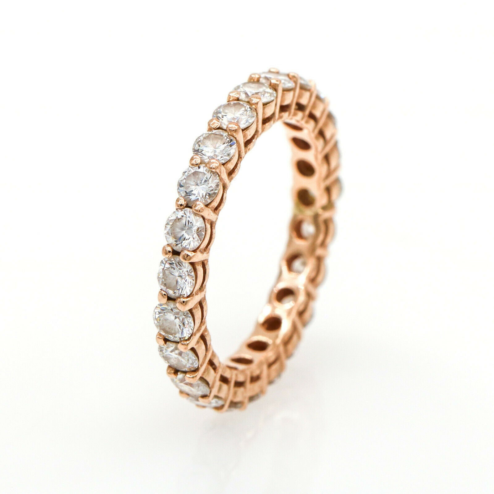 2.20 carat Diamond Eternity Band Ring in 14k Rose Gold