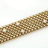 Women's Diamond Mesh Statement Bracelet in 14k Yellow Gold