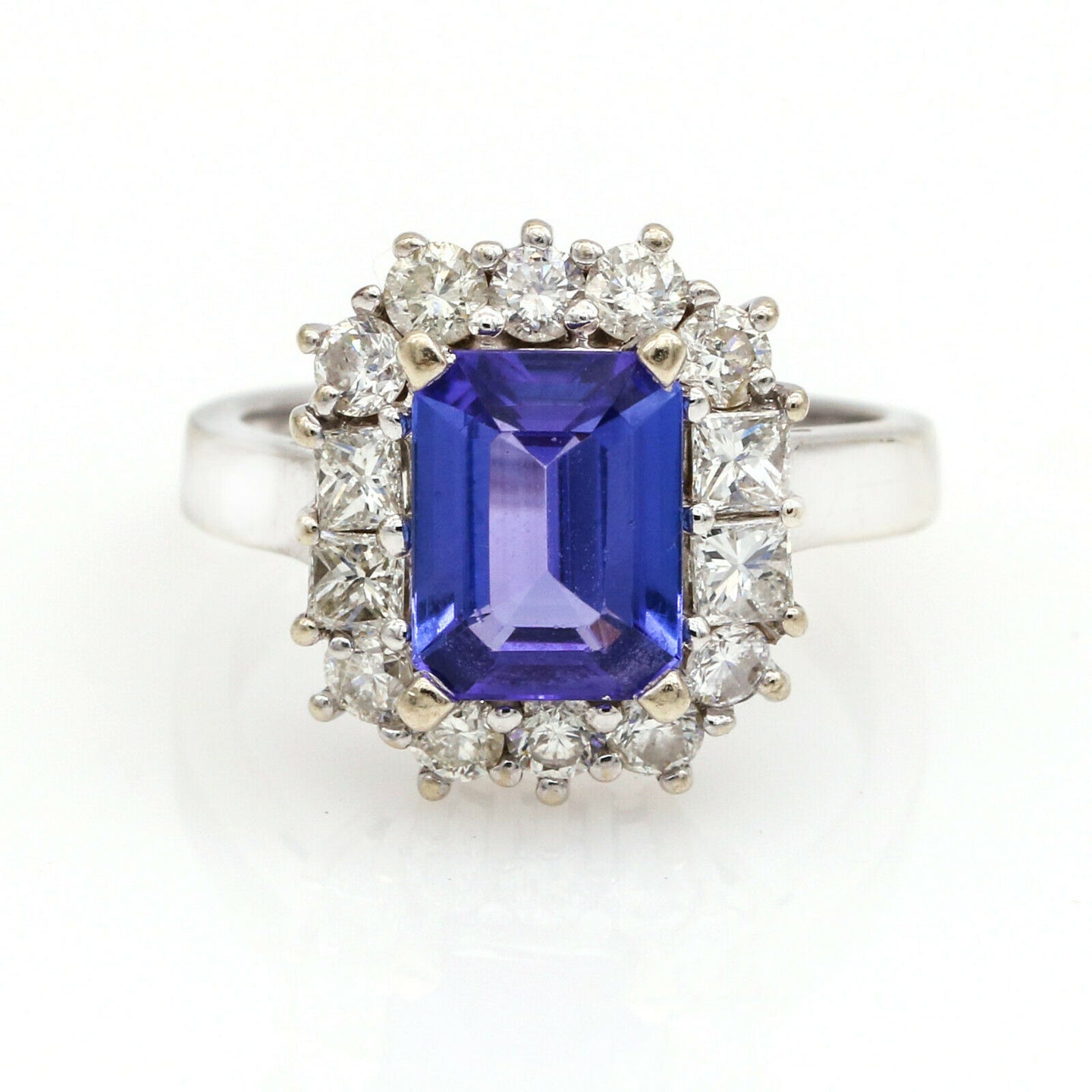 2.50 carat Tanzanite and Diamond Cocktail Ring in 14k White Gold