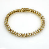5 ct Triple-Row Diamond Tennis Bracelet in 14k Yellow Gold