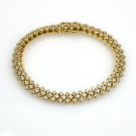 5 ct Triple-Row Diamond Tennis Bracelet in 14k Yellow Gold