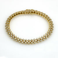 5 ct Triple-Row Diamond Tennis Bracelet in 14k Yellow Gold