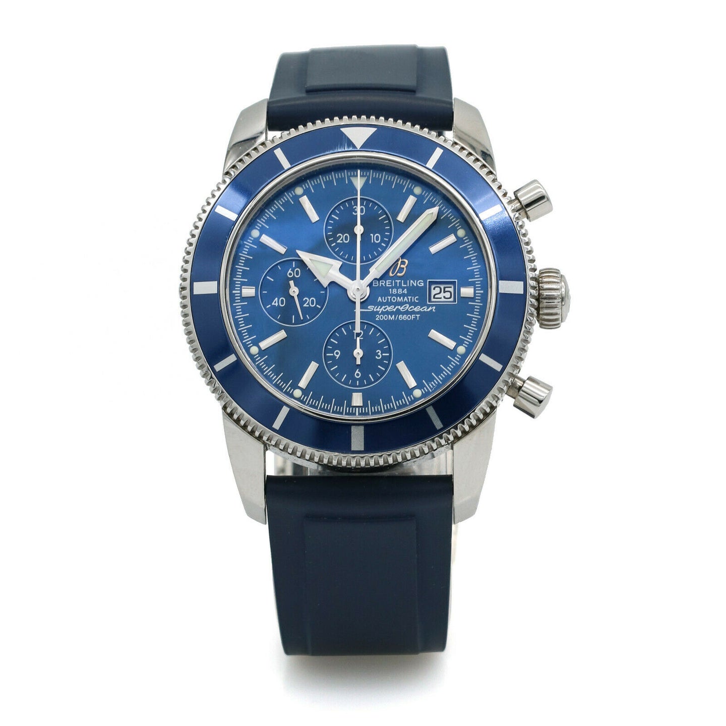 Breitling Superocean Heritage Blue Men's Rubber Strap Watch - A13320