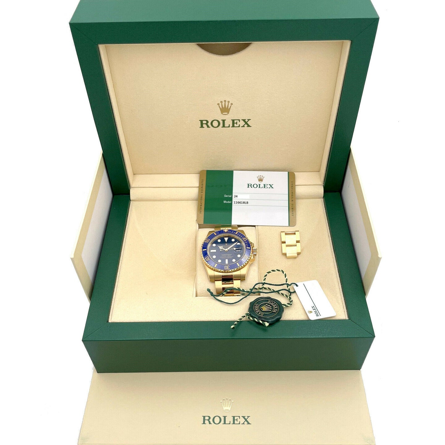 2019 Men's Rolex Submariner Date 18k Yellow Gold 116618LB