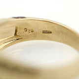 Men's Blue Sapphire Statement Ring in 14k Yellow Gold