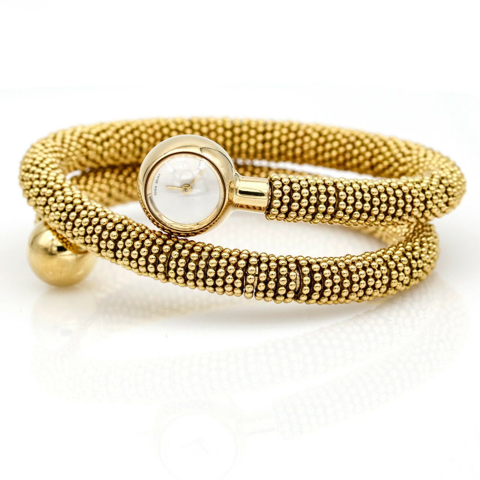 Van Cleef & Arpels Couscous Wrap Coiled Wristwatch in 18k Yellow Gold