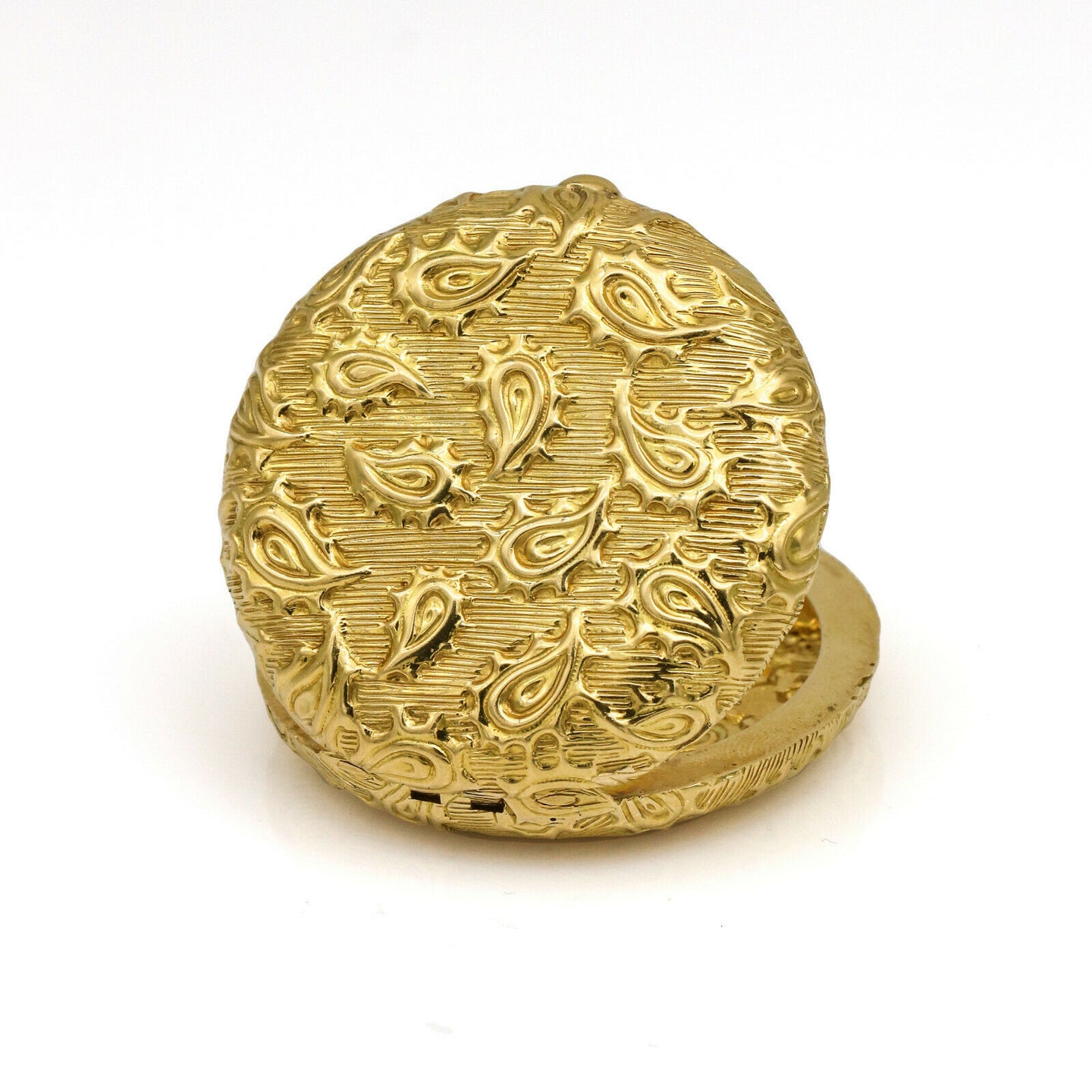Tiffany & Co. Vintage Compact in 18k yellow Gold with Textured Paisley Pattern