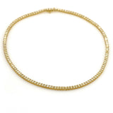 Yellow Baguette Diamond Tennis Necklace in 14k Yellow Gold