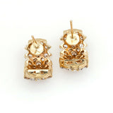 1.40 ct Diamond Half Hoop Earrings in 14k Yellow Gold