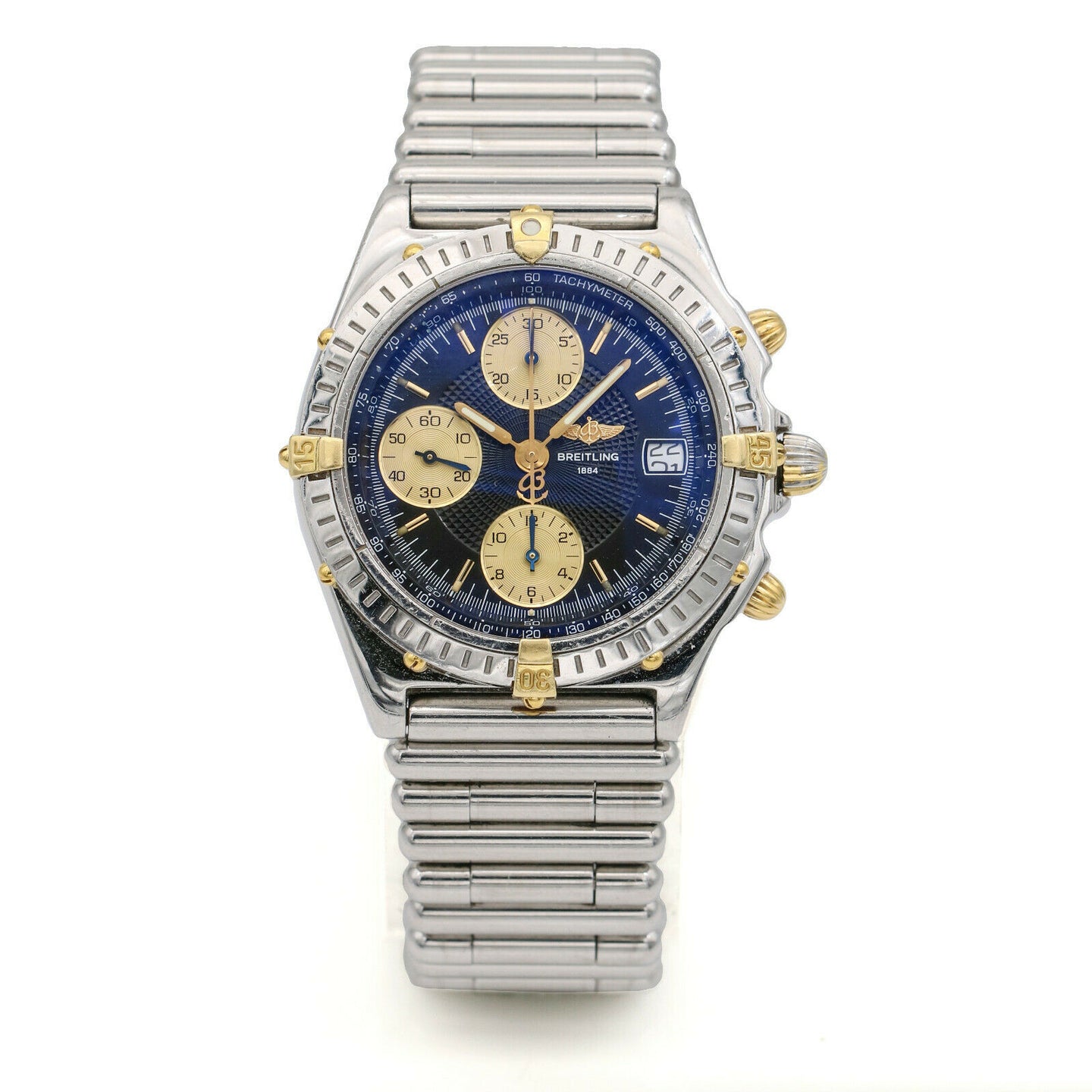Breitling Chronomat Rouleaux B13060 Blue Dial Men's Watch with Bullet Bracelet