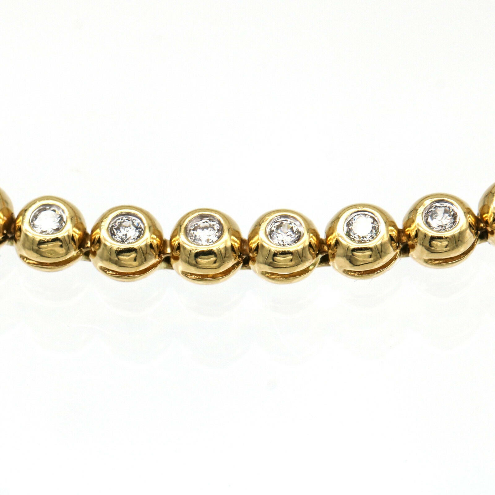 1.50 ct Bezel Set Diamond Tennis Bracelet in 18k Yellow Gold