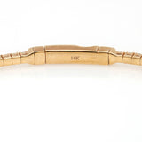 Women's Pave Diamond Flexible Bangle Bracelet in 18k Rose Gold 2.50 cttw