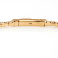 Women's Pave Diamond Flexible Bangle Bracelet in 18k Rose Gold 2.50 cttw