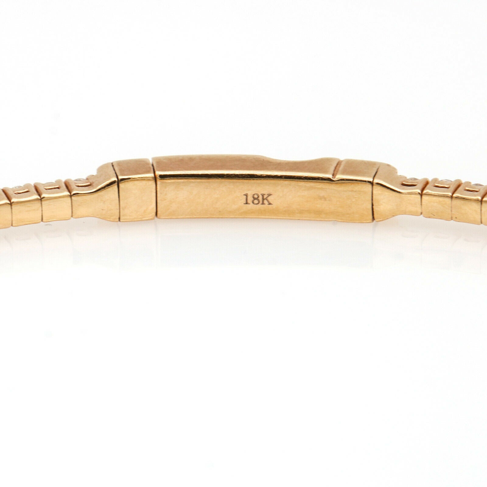 Women's Pave Diamond Flexible Bangle Bracelet in 18k Rose Gold 2.50 cttw