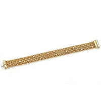 Women's Diamond Mesh Statement Bracelet in 14k Yellow Gold
