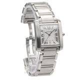 Cartier Tank Automatic Silver Dial Men's Stainless Steel Watch 2302