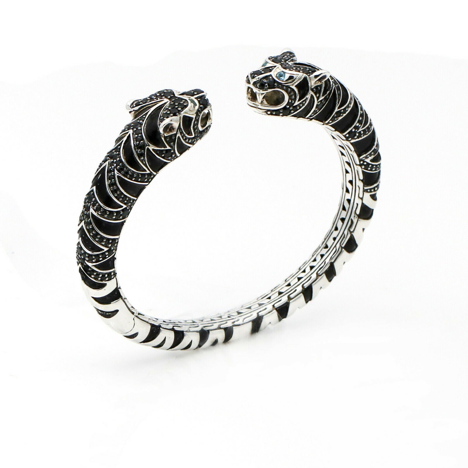John Hardy Legends Macan Tiger Lava Kick Cuff Bracelet Sterling Silver