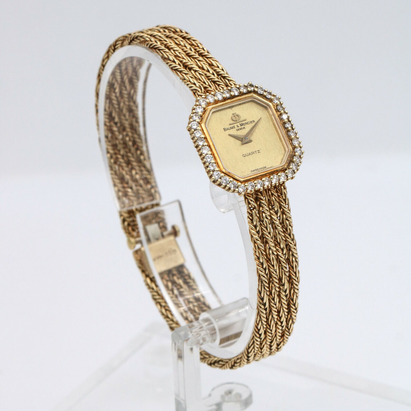 Baume & Mercier Vintage Women's 14k Gold Watch with Diamond