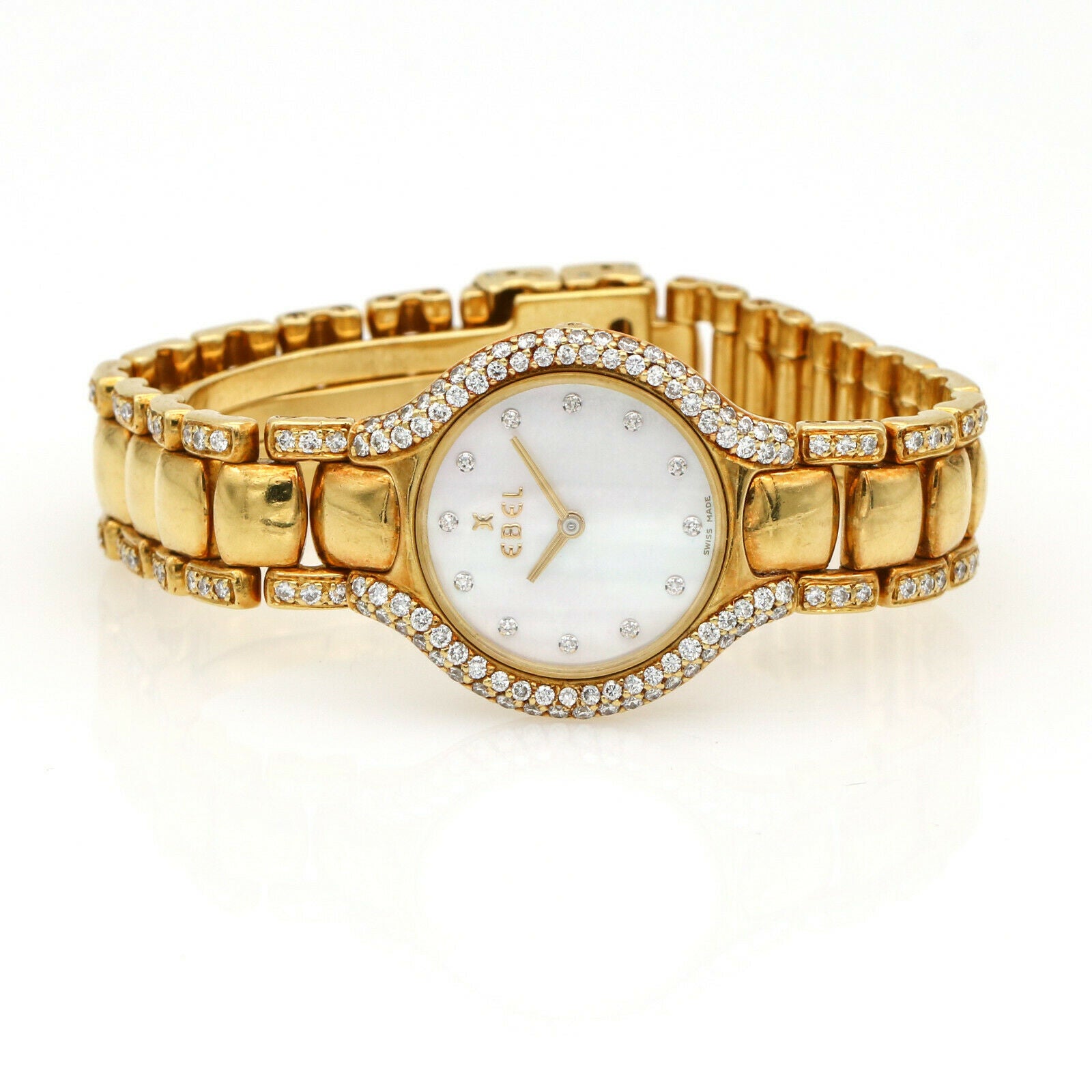 Ebel Beluga Women's 18k Yellow Gold Watch with MOP Dial and Diamonds