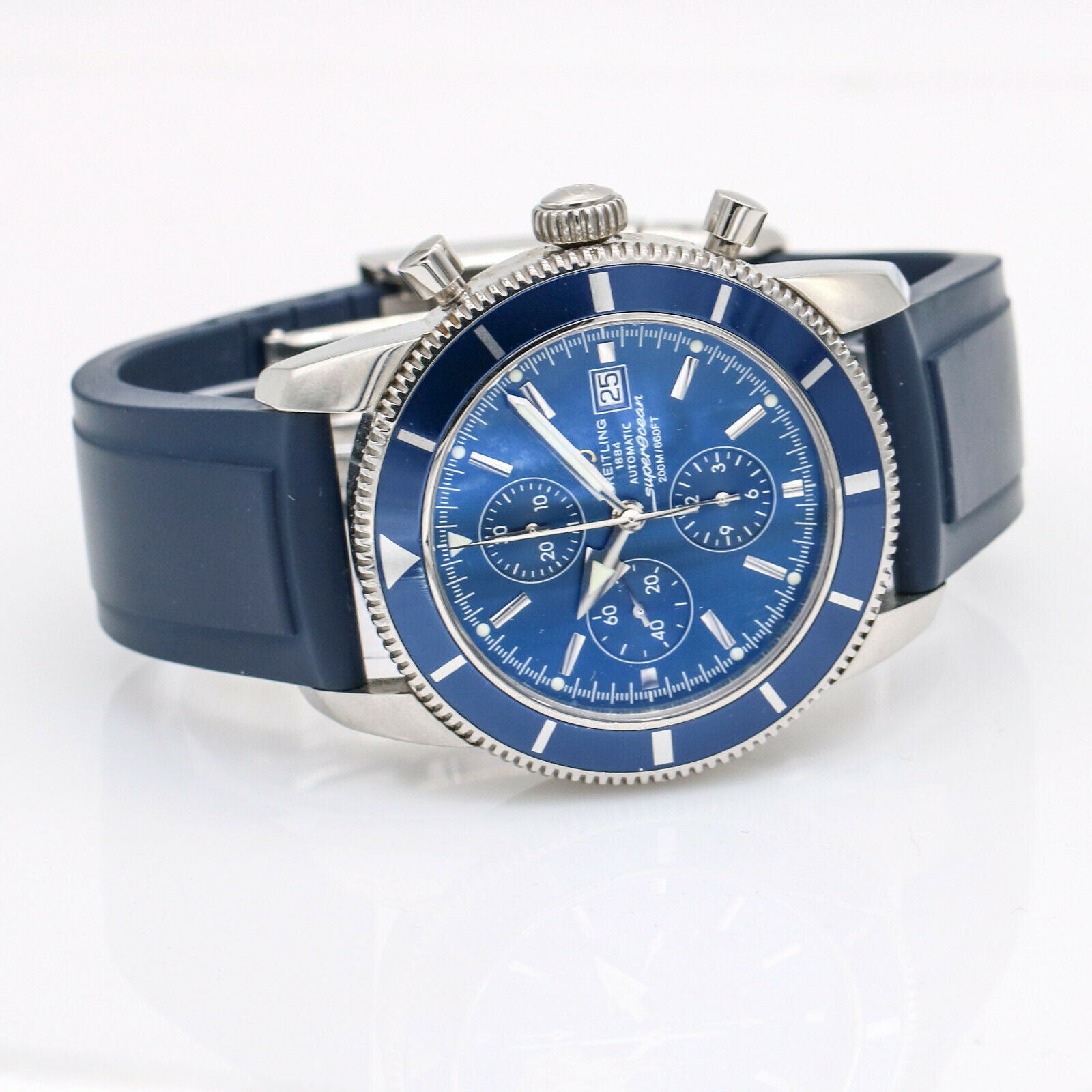 Breitling Superocean Heritage Blue Men's Rubber Strap Watch - A13320