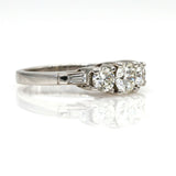 1.45 cttw Diamond Three-Stone Engagement Ring in Platinum