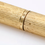CHAUMET Textured 18k Yellow Gold Fountain Pen with Diamonds 1.20 cttw